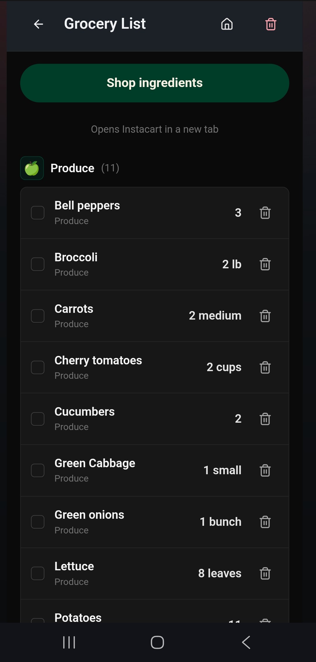 FirehousePal grocery list generator for firehouse meals